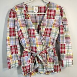 Cinq à Sept Triss Quilted Organic Cotton Wrap Jacket Meadow Print Size Womens S